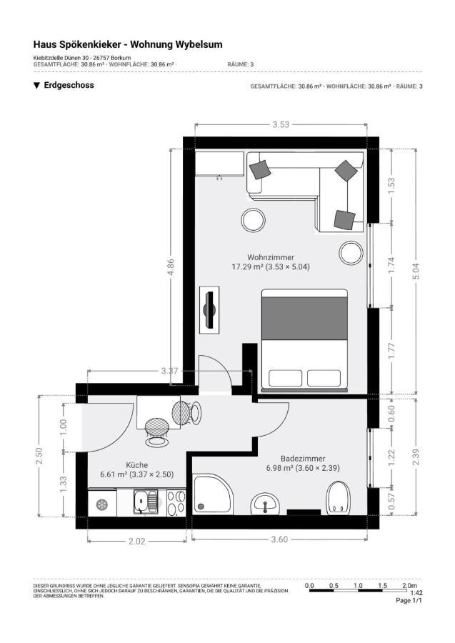 Апартаменты Haus Spoekenkieker Wybelsum Боркум Экстерьер фото